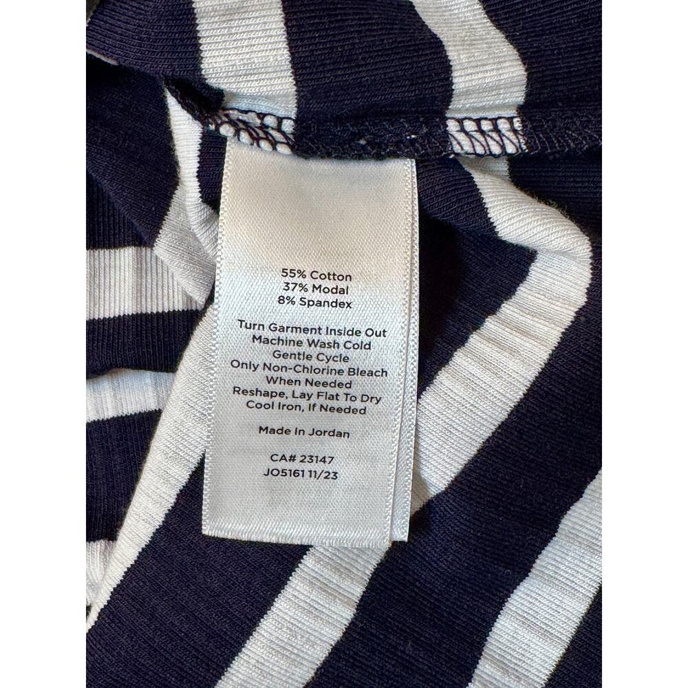 TALBOTS NAVY BLUE AND WHITE STRIPE CARDIGAN SIZE MEDIUM - Picture 10 of 10